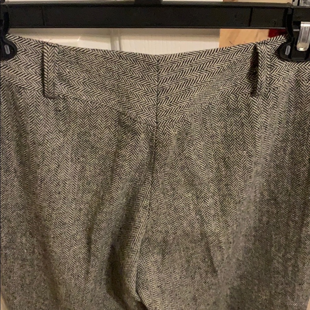 Gray Herringbone Pattern Wool Dress Pants. - image 4